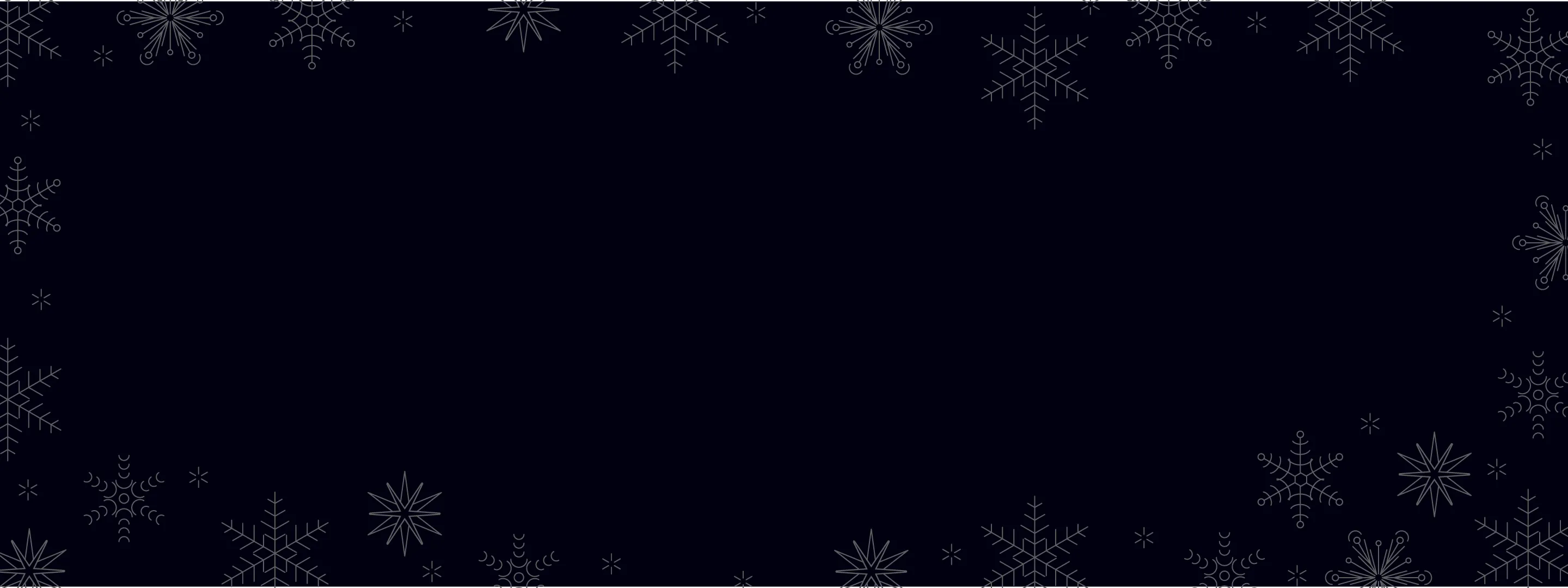 Dark Background bordered by lined snowflakes